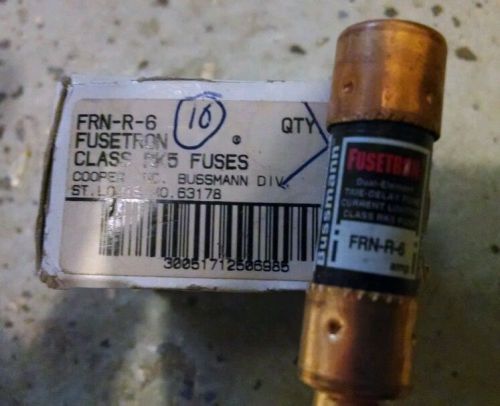 Lot of 5 BUSS FUSETRON FRN-R-6 250V DUAL ELEMENT, TIME DELAY FUSE