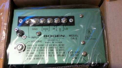Bogen model GA-2 amplifier new in box