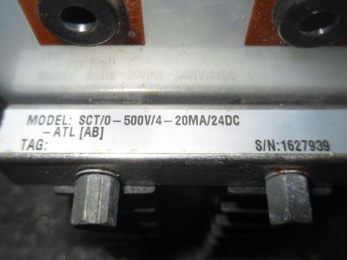 (V52-2) 1 USED MOORE INDUSTRIES SCT/0-500V/4-20MA/24DC SIGNAL CONVERTER