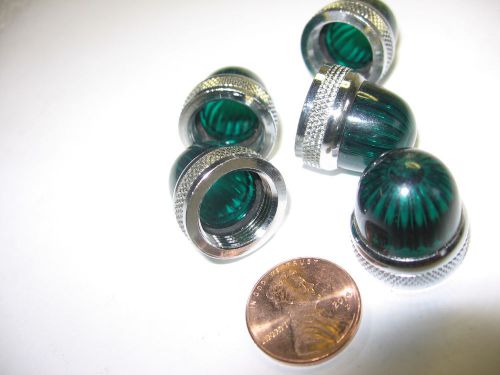 5) dialight 070-1192-300 green miniature stovepipe screw-on lens cap 70-1192-300 for sale
