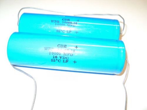 10000UF 10000MFD 16V AXIAL ALUMINUM ELECTROLYTIC CAPACITOR - YOU GET 2 PIECES