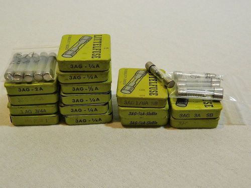 Lot of Littelfuse Fuses in Vintage Tins Made in USA