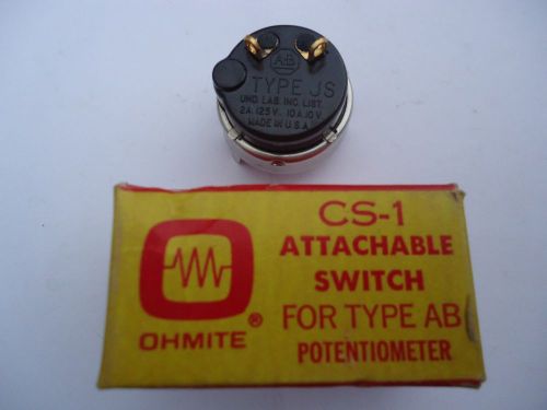 CS-1 Attachable Switch for type AB Potentiometer.
