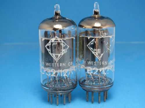 Telefunken 12au7 ecc82 vacuum tube match  pair check tektronix  &lt;&gt; bottom  t09l for sale