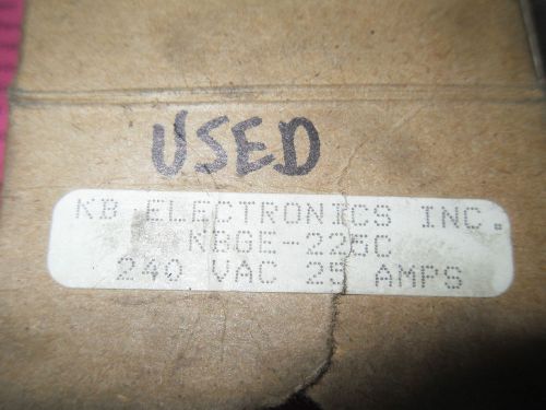 (V41-3) 1 USED KB ELECTRONICS KBGE-225C DRIVE FAN CONTROL