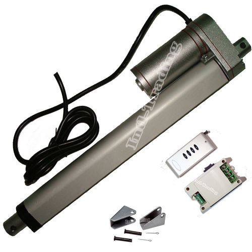 12&#034; stroke heavy duty linear actuator &amp;brackets&amp;remote 330 pound max lift dc 12v for sale