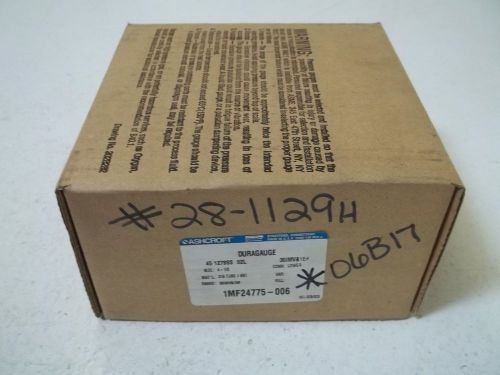 ASHCROFT 451279SS02L 30IMV&amp;15# DURAGAUGE *NEW IN A BOX*