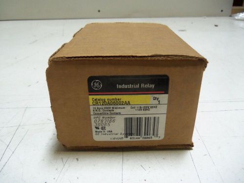 GENERAL ELECTRIC CR120A06002AA OVERLOAD RELAY 110V-1120V  *NEW IN BOX*