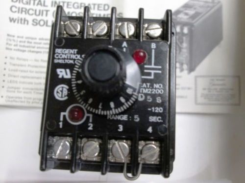 Regent Solid State Timer TM2200-D5S-120 New in Box old stock