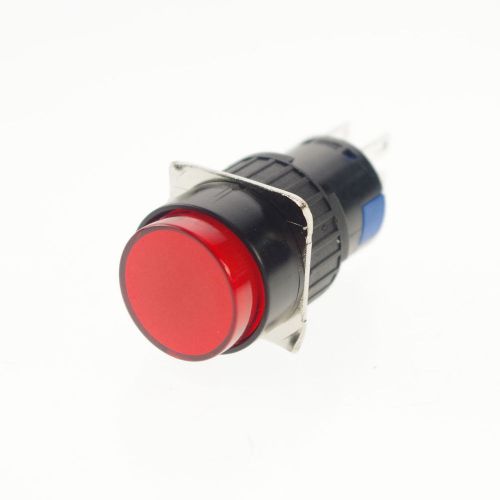 (2)push button switch 5a 250v/ac 6 pins red 2no 2nc contact 16mm hole maintained for sale