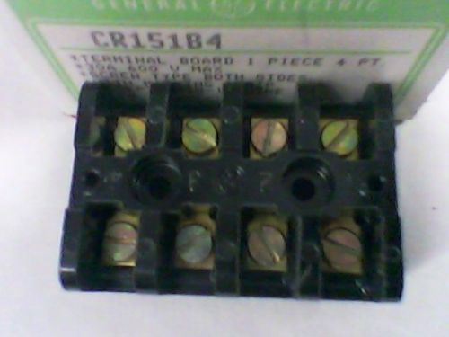 Ge terminal block cr151b4 - 4 points, 30a, 600v, screw type, marking strip new for sale