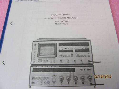 ANRITSU ME453A/B/C &amp; ME538A/B/C Microwave System Analyzer Operation Manual copy