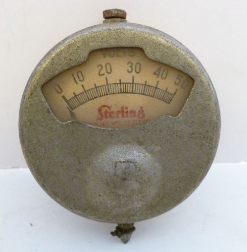 Sterling Amp Meter, 0-50, c-1916, Pocket, Antique, Vintage, Old, Handheld