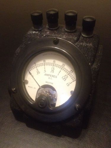 Vintage antique weston model 301 d.c.  milliamperes meter steampunk industrial for sale