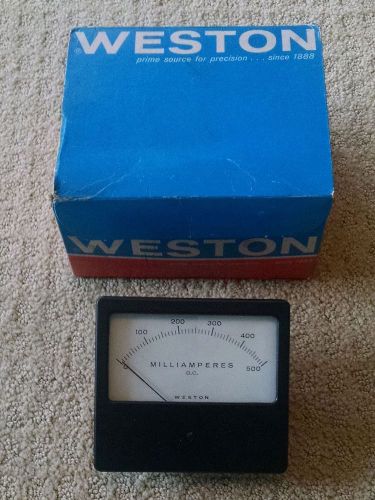 Vintage Weston Model 1941 500ma DC ammeter (NOS?)