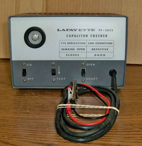 Lafayette Capacitor Checker  Model 99-5022 w/Built-in Test Leads  Working