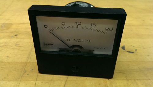 Crompton Instruments Analog Panel Meter 0-20 D.C. Volts