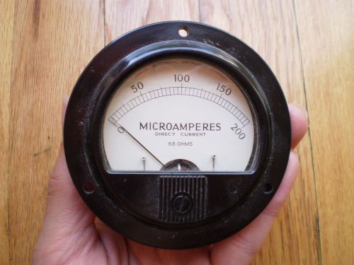 Vintage Marion DC Microamperes Meter Measures 0-200 ma Airplane Gauge