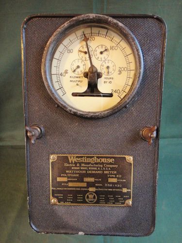 Antique Westinghouse Watthour Demand Meter Type RO - Large Industrial Gauge