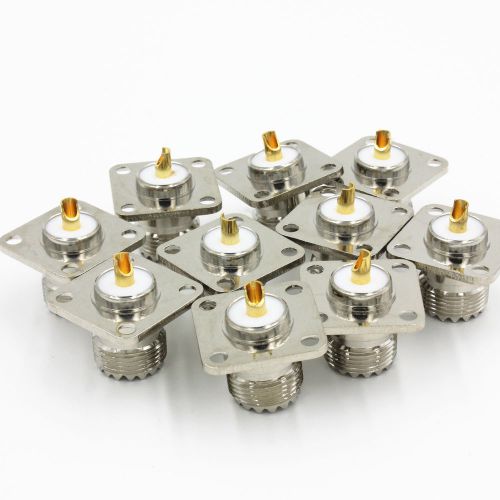 10 x New UHF SO239 Female Panel Chassis Mount Connector  For PL259 Male Plug