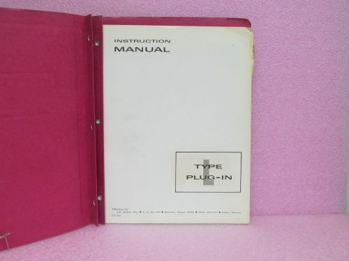Tektronix manual type l high gain plug-in instruction manual w/schem. (1962) for sale