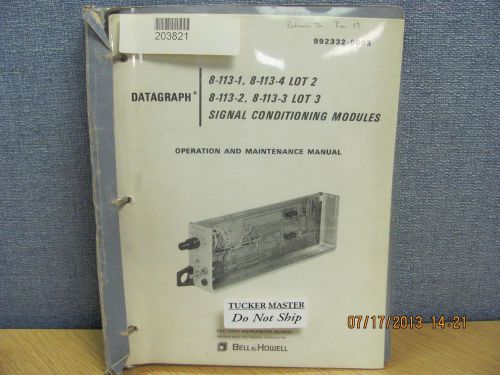 BELL&amp;HOWELL MODEL 8-113-1: Signal Conditioning Modules-Op&amp;Maint Manual # 18059