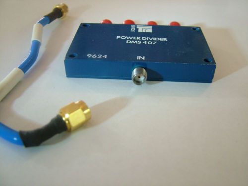 RF POWER DIVIDER COMBINER    2.6 - 5.2GHz  DMS407 4 WAY OCTAVE +SMA CABLE