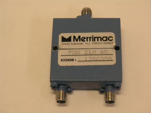 Merrimac PDM-21M-4G Power Divider.  3 to 5GHz,  SMA(F).  Tested Good.