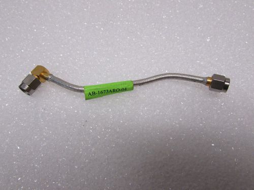 Belden sma male sma male straight rg402 cable 4&#034; inch semi rigid 90 degree right for sale