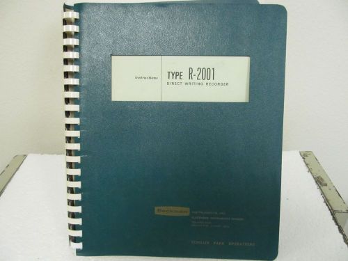 Beckman R-2001 Direct Writing Recorder Instruction Manual w/schematics