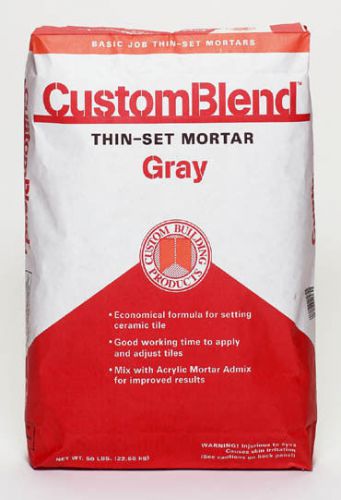 Custom Building Products CBTSG50 Custom Blend Thin-Set Mortar, Gray - 50 Lbs.