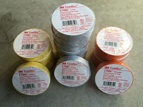 3M Electrical Tape (18 rolls mixed) - Temflex 1700C 3/4&#039; x 66&#039; *Brand New*