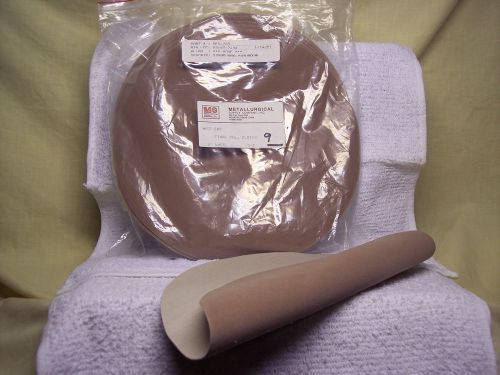 Metallurgical Polishing Cloths, 8&#034; Wheel. MEG-208. Pkg. of 9. New.