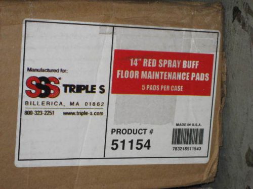 Tripples 14&#034; Red Buffing Pads (Box of 5)
