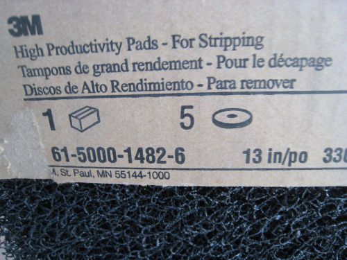 3m 7300  high productivity 13&#034; black stripper  pad pads  pk 5 made usa for sale
