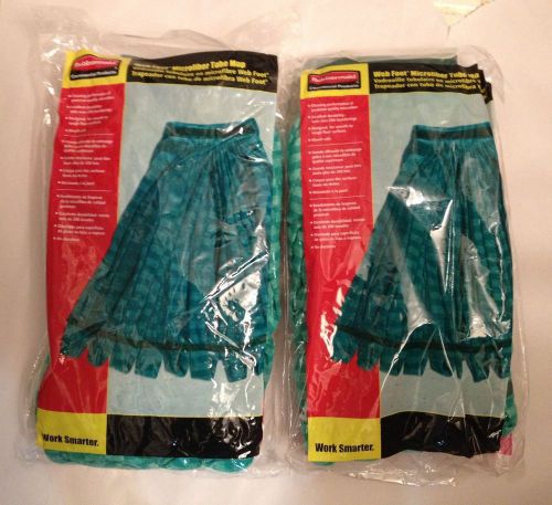 Lot of 2 Rubbermaid T853-06 Commercial Web Foot Microfiber Tube Mops Large