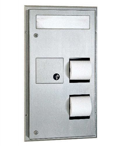 B-357 Partition-Mounted, Seat-Cover Dispenser,Disposal and Toilet Tissue