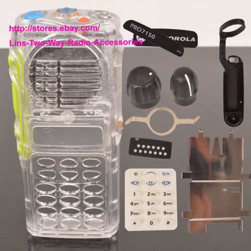 Clear Transparent replacement  Kit Case Housing For Motorola PRO7150  radio