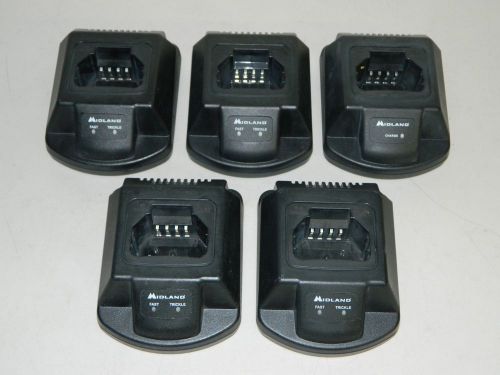 (5x UNITS)  MIDLAND DESKTOP CHARGER BASE  ACC-470 ACC-480  ( w/o POWER SUPPLIES)