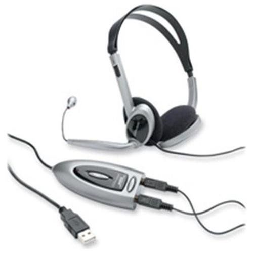 Compucessory Multimedia Usb Stereo Headset - Stereo - Black, Silver - (ccs55257)