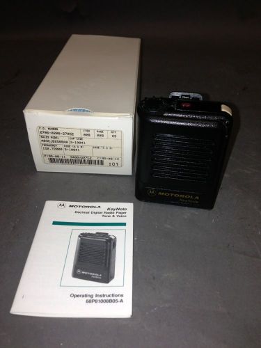 Motorola KeyNote Tone &amp; Voice VHF 152.69 Pager NEW