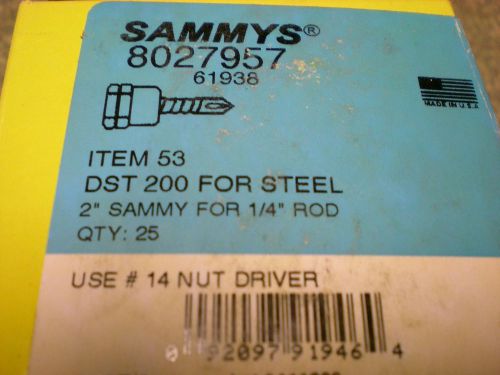 Sammy 2&#034; long for steel for 1/4&#034; rod vertical (25pcs) zinc for sale
