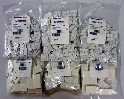 600 new cable tie mount mounting bases, nylon 66, white for sale