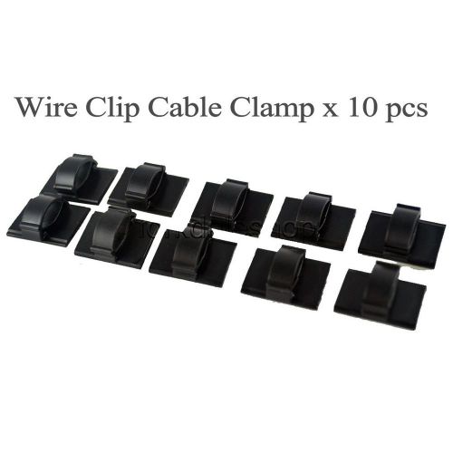 1 Set = 10pcs  S- adhesive Rectangle Wire Tie Cable Mount Clamp Clip Exclusive
