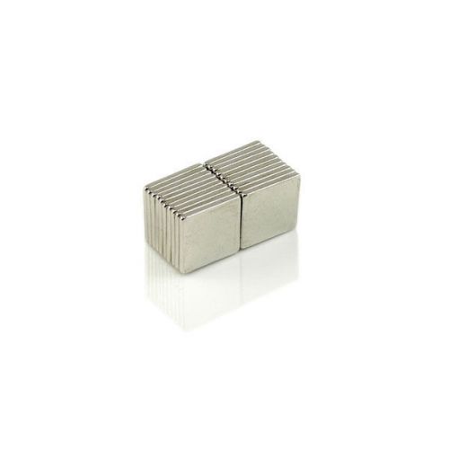 20pcs 3/8&#034; x 3/8&#034; x 1/32&#034; Blocks 10x10x1mm Neodymium Magnets Fridge Craft N35
