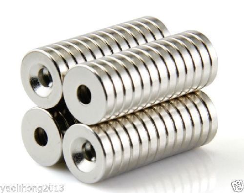 20pcs 10X3mm N50 Strong Ring Magnet D Countersunk Hole:3mm Rare Earth Neodymium