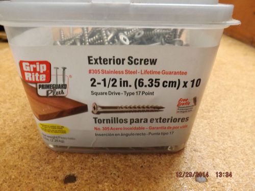 Grip rite screws  2-1/2in. x 10 p212sls5  square drive-17 point for sale