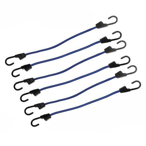 Silverline bungee cord 6pk 6 pack cords lifting tools diy new set steel hooks for sale