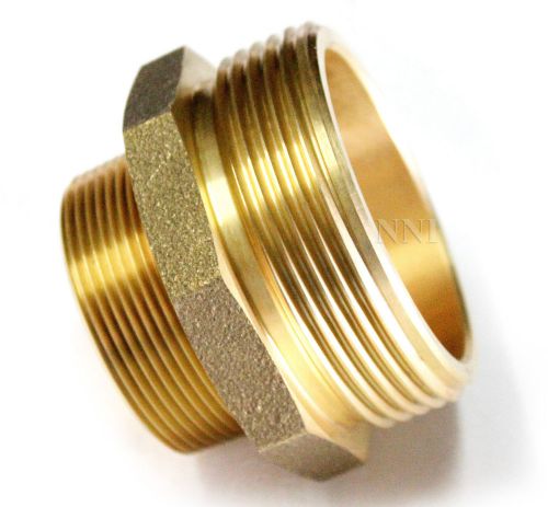 2-1/2&#034; male nst x 2&#034; male npt fire hose - hydrant brass adapter for sale
