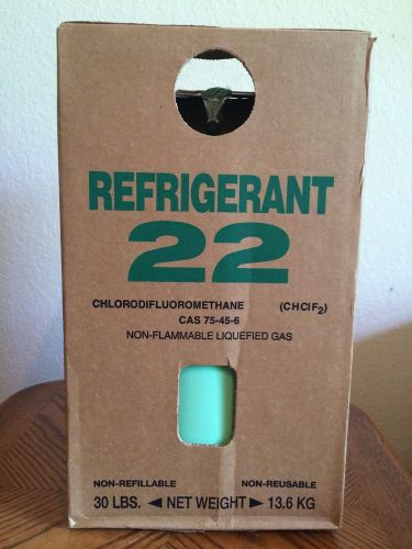 R-22 r22 r 22 Refrigerant New &amp; Sealed 30lb cylinder HVAC